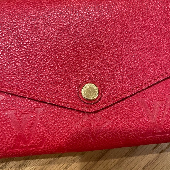 Louis Vuitton Empreinte leather red Sarah wallet - Picture 5 of 14